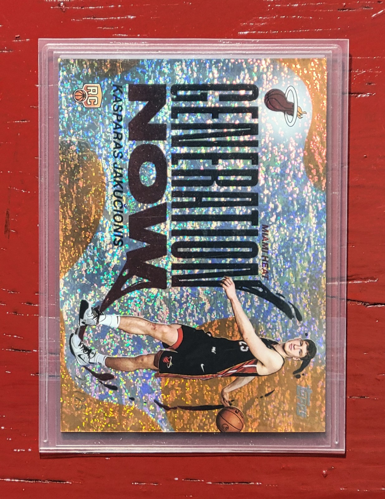 Kasparas Jakucionis 2025 Topps RC Generation Now Insert ORANGE HOLO FOIL 25/25