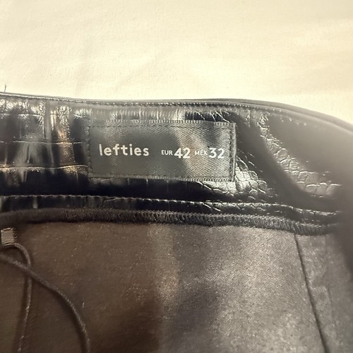 lefties Faux Leather Pants, Eur 42 Mex 32, US 34Wx31L - Picture 8 of 11