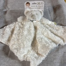NWT Blankets  Beyond White Bear Security Baby Lovey Plush Swirls