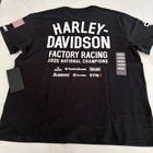 Harley Davidson Factory Racing Team T Shirt Black NWT SZ:Large Authentic H D