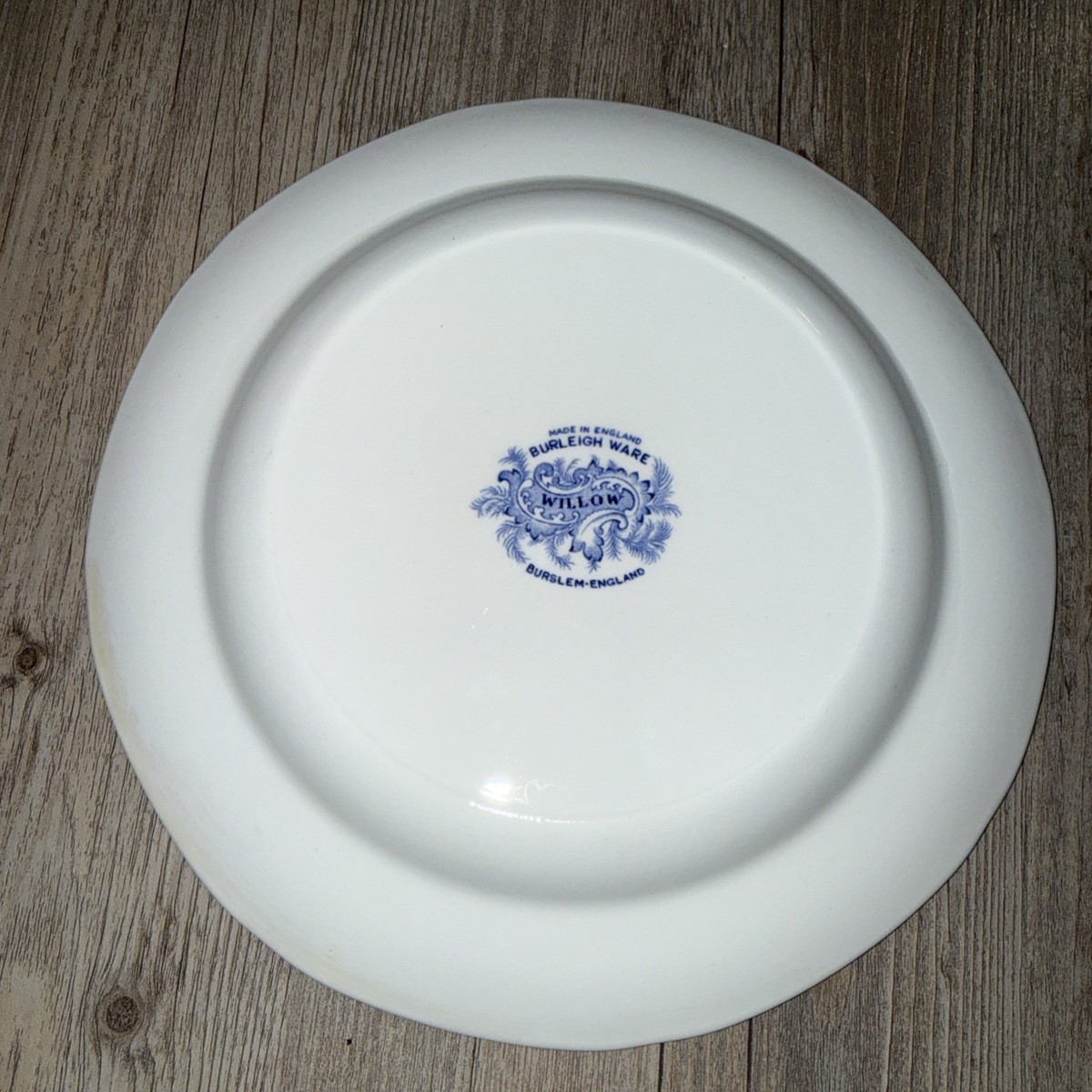 希少 Burleigh Ware Burgess&Leigh プレート 海外 Vintage Burleigh Ware Burgess & Leigh, Blue Willow 9.75” Plate
