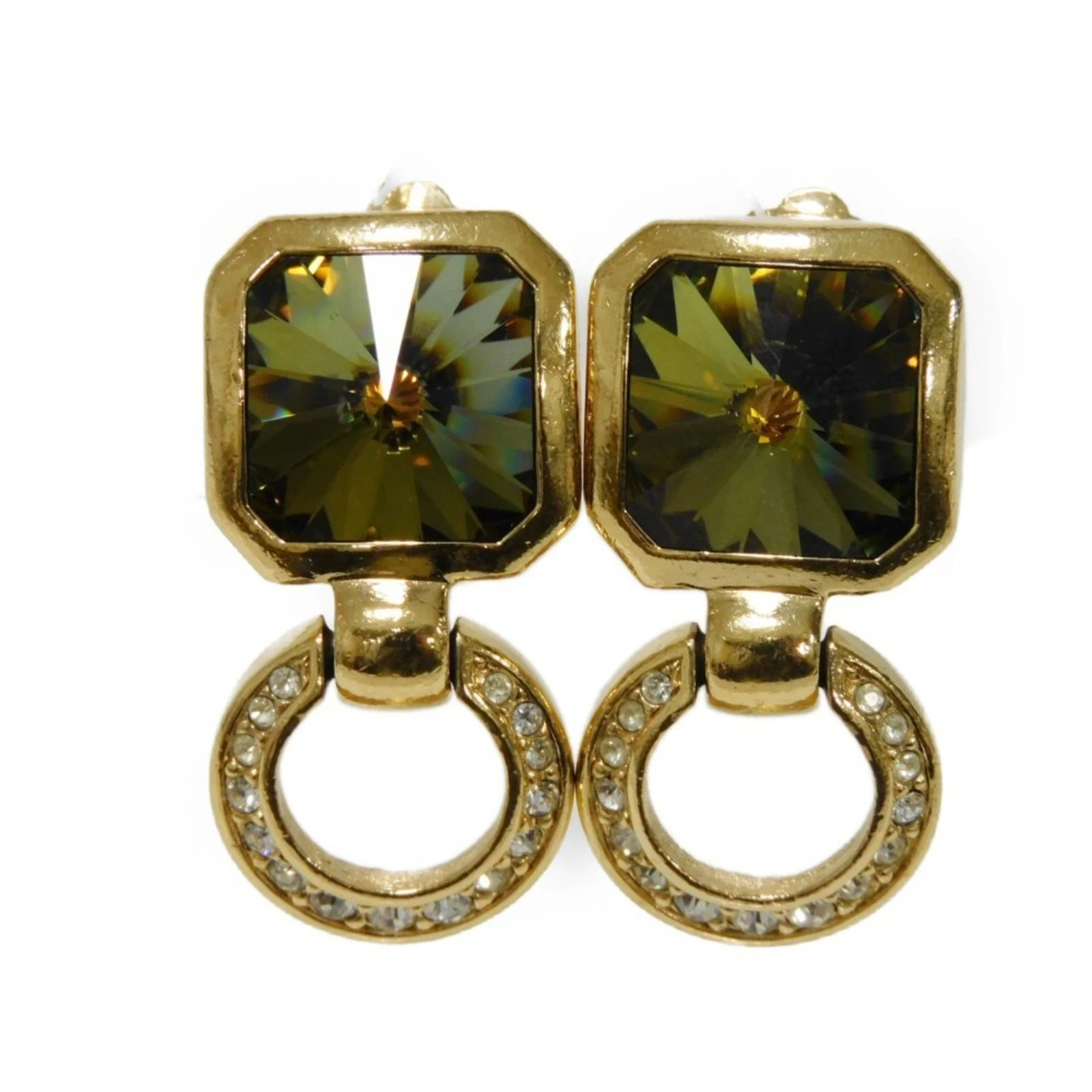 Bijou boucle d'oreille Dior plaqué or authentique
