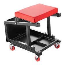 VEVOR Mechanic Stool, 300 lbs Capacity Garage Seat/Work Stool with Wheels, 360 