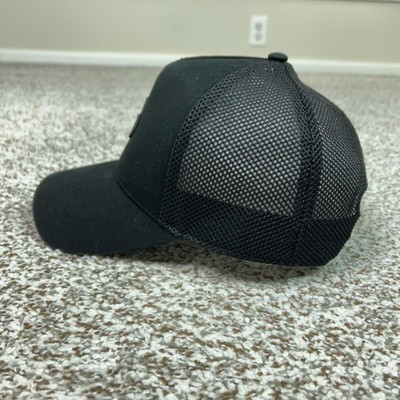 Alo Hat Cap Snap Back Mens One Size Black Mesh Trucker Logo Casual