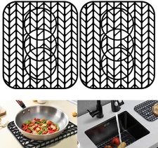 Sink Protectors for Kitchen Sink 12X11 & 13X11,Silicone Kitchen Sink Mats