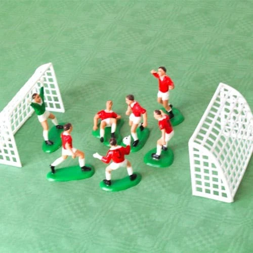 ANNIVERSARY HOUSE / CREATIVE PARTY Football Players In Red Cake Decoration Set - Pack of 9