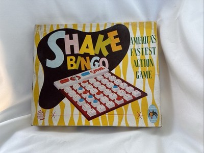 Vtg 1960 s Shake Bingo Game By Schaper USA Plastic Complete