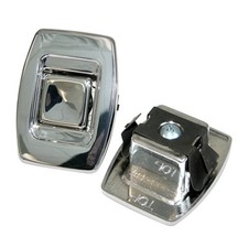 Bucket Seat Back Release Button Chrome 1969-72 Chevelle Lemans Skylark 2pc