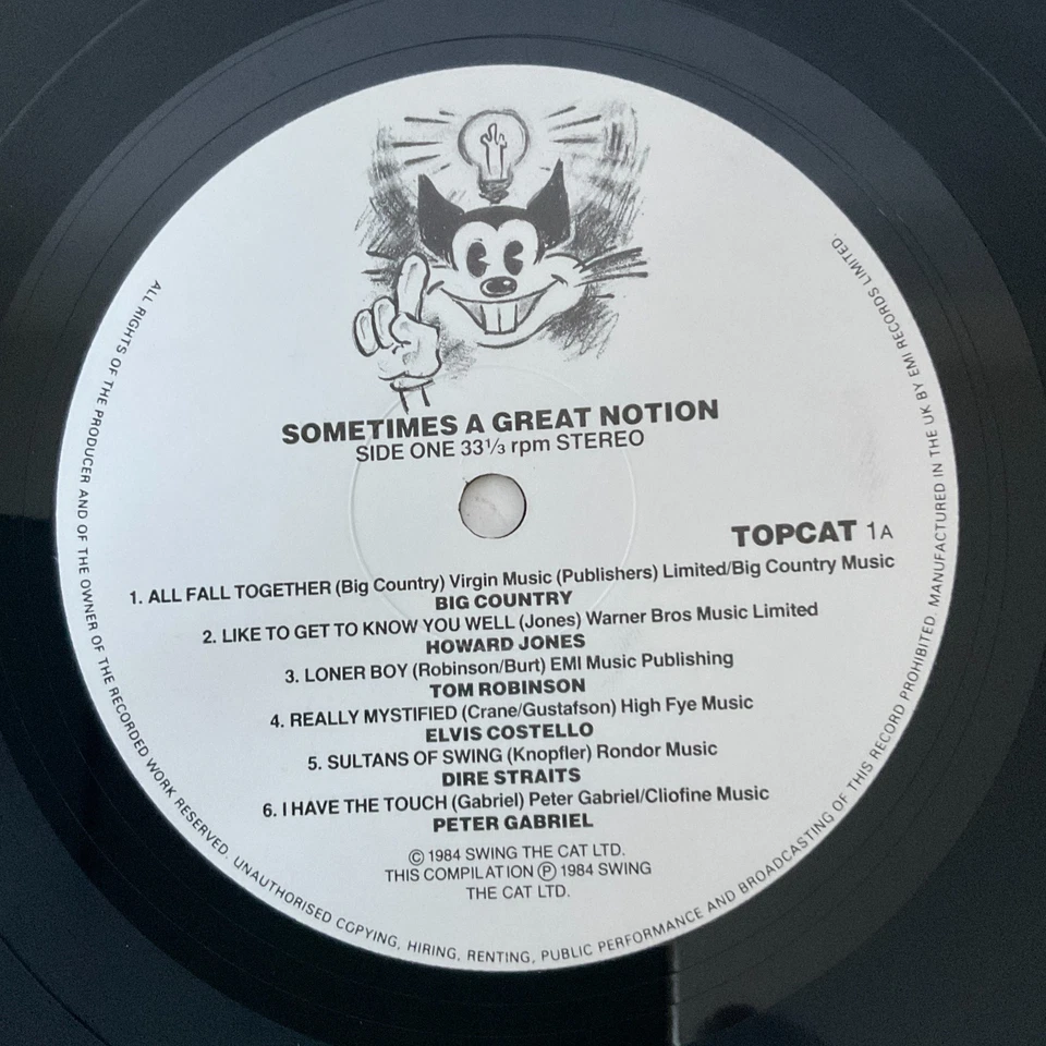 Sometimes A Great Notion - Various Artists - 1984 Topcat Vinyl LP EX Condition - Image 4 of 4