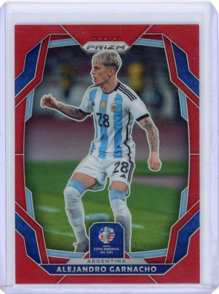Alejandro Garnacho 2024 Panini Prizm Conmebol Copa America Red Prizm /199 #15