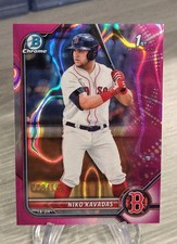 Niko Kavadas 2022 Bowman Chrome Fuchsia Lava Refractor /199 1st Bowman #BCP-68