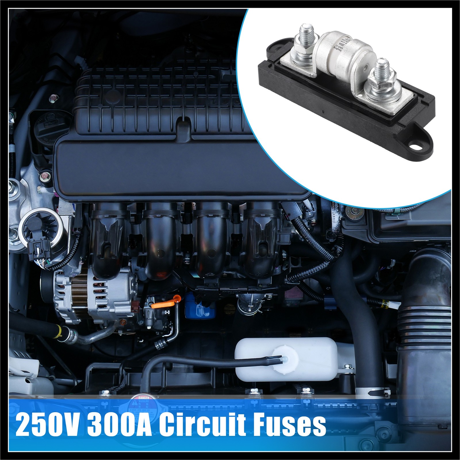 Car Truck Marine Boat DC250V Fuse Block 300A Class T Fuse Holder w/ 300 Amp