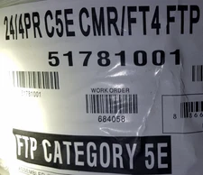 Southwire Genesis Cable 5178 24/4P F/UTP Shielded CAT5E UV Res Riser White/100ft