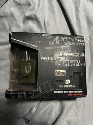 Mini vS Tank R/c M/4 Sherman Mini  Interactive Battle Tank Infra-red New Sealed