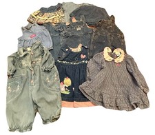 Vintage Y2K Baby Toddler Girl Oshkosh Precious Moments Denim Lot 3mo-2T