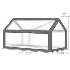 Wooden Cold Frame Greenhouse Portable Raised Bed Planter Box