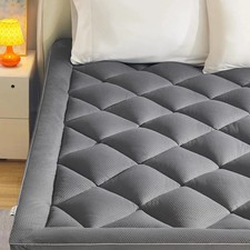 Queen Extra Firm Gel Memory Foam Mattress Topper for Back Pain Relief