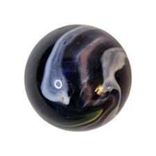 Large Marble Cobalt Blue Swirl Glass Vintage
