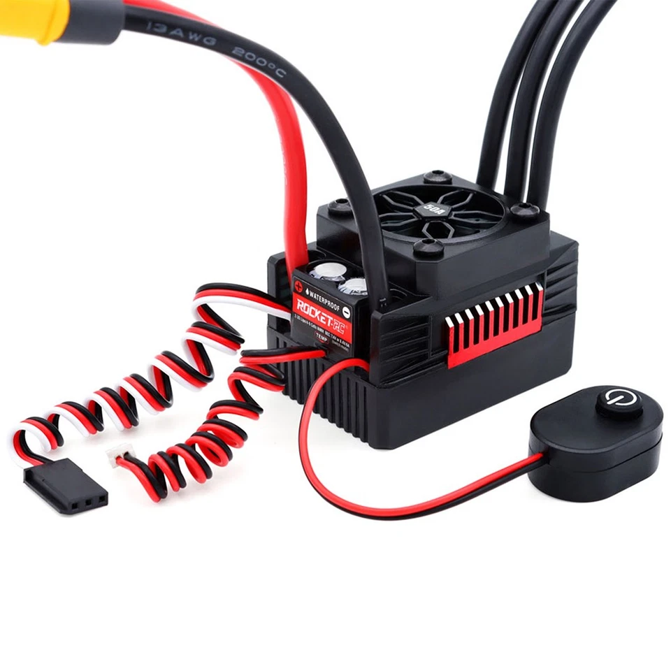 Rocket 50A 60A 90A ESC Waterproof Brushless Speed Controller for 1:10 RC Car - Image 4 of 4