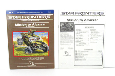 Star Frontiers RPG SF4 Mission to Alcazzar 1984 TSR7809 Original Complete