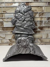 Wall Mounted Cast Iron Decorative Garden Hose Holder Reel Frogs Carson 1992 Cast