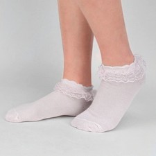 1 Pair Super Cute Princess Lace Ruffle Frilly Ankle Socks Women's Novelty