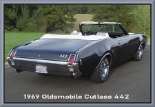 1969 Oldsmobile Cutlass 442 Convertible Toolbox - Refrigerator Magnet 42 Mil