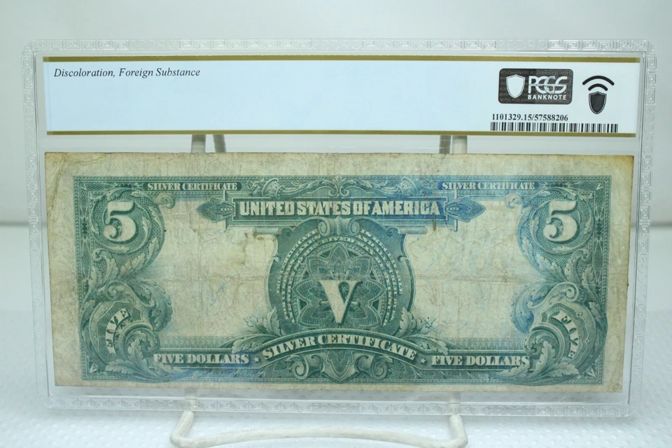 1899 $5 Silver Certificate note Fr#281 PCGS F15 Detail #3873 - Image 2 of 2