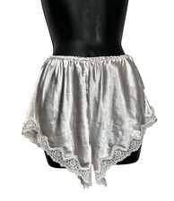 Vintage 80s Victoria's Secret Lingerie Satin Shorts Coquette lace feminine M