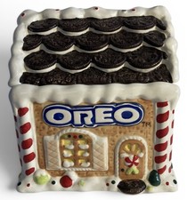 Vintage Oreo Gingerbread House Cookie Jar Hou...