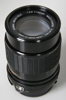 Sigma Mini Tele 135mm f3.5 lens  Nikon AI  - Manual Focus 