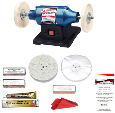 250W Schmuck Polierer Poliermaschine 6 Zoll Kit Clarke + Spindel Adapter