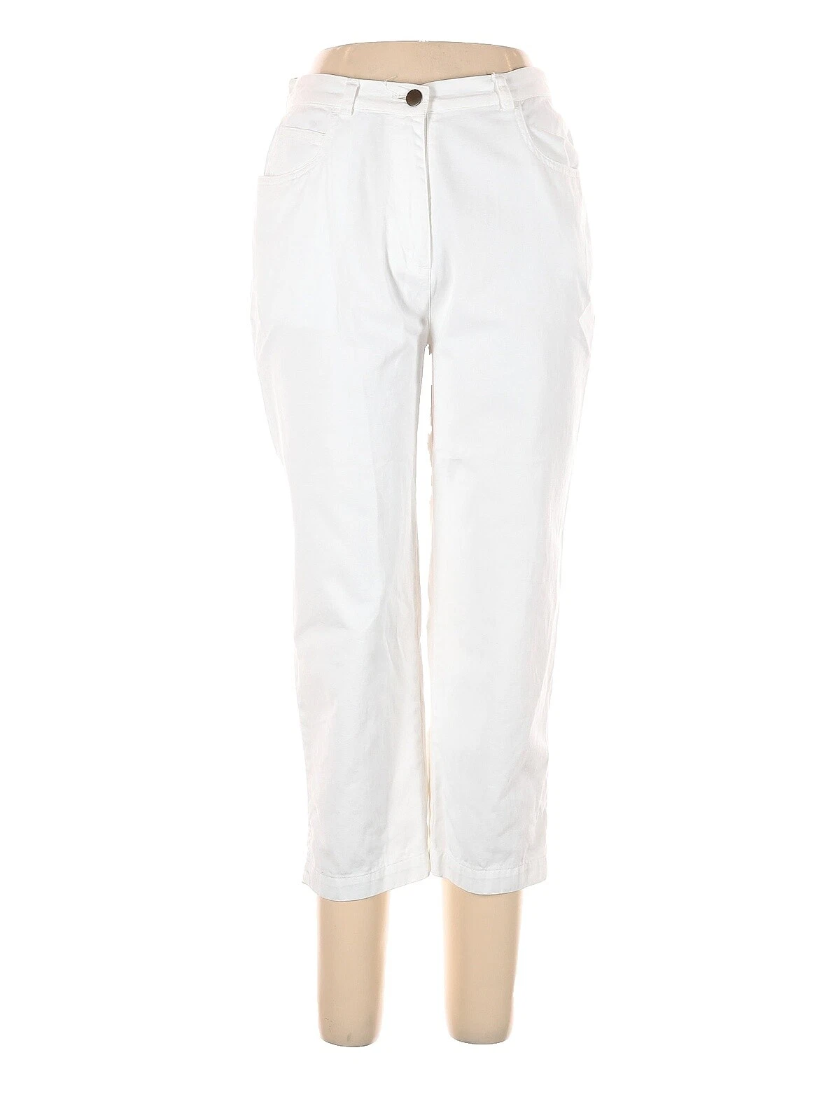 Pantalones de Tamaño Regular Casual Corner Blanco para Mujeres
