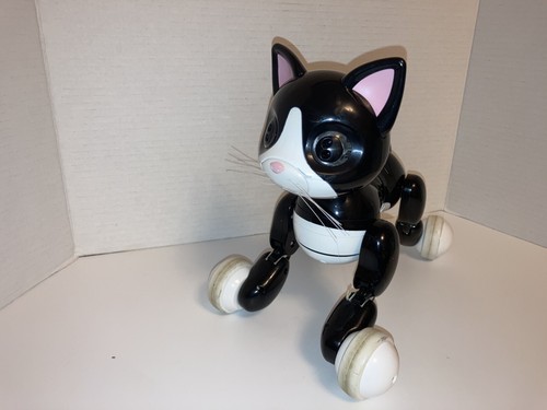Spin Master Black Tuxedo Zoomer Kitty Cat Interactive Robot Works!!! No Tail - Picture 4 of 11