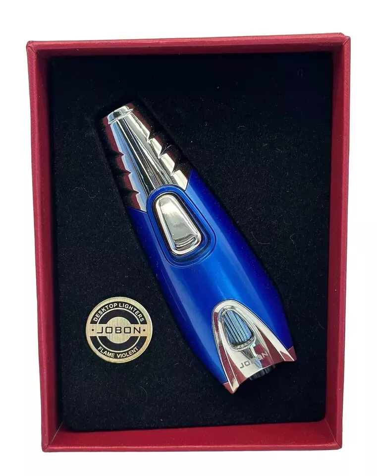 1 X JOBON Blow Torch Jet Lighter Windproof Refillable Butane Gas Gift Box - Picture 4 of 5