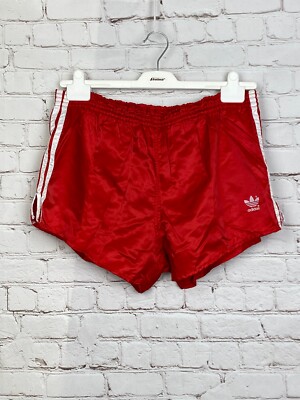 Shorts Running Football soccer Adidas Vintage Retro Red 90's SPRINTER Swim  Nylon