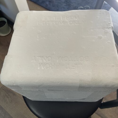 Styrofoam Shipping Box Cooler With Lid 11.25" X9.25" X 10” Exterior