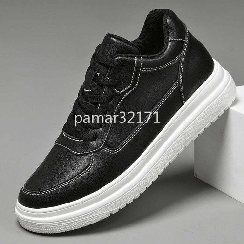 Lift Sneakers Man Elevator Shoes Height Increase Insole 8cm White Black Taller S - Picture 5 of 13