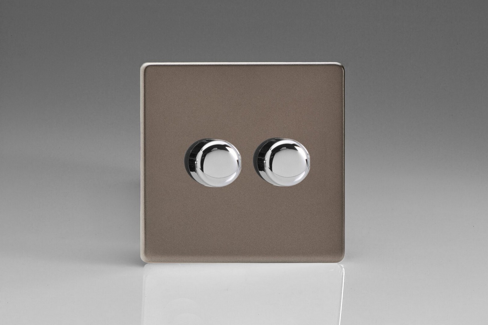 Varilight JDRSM102S Screwless Pewter 2 Gang V-Pro Smart Master WiFi LED Dimmer