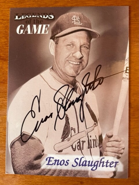 Enos Slaughter Signed 1998 Sports Illustrated Then & Now #31 St. Louis Cardinals