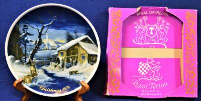 NIB ROYAL BAYREUTH Bayern Deutschland 1974 WEIHNACHTS Teller #3 Edition LE