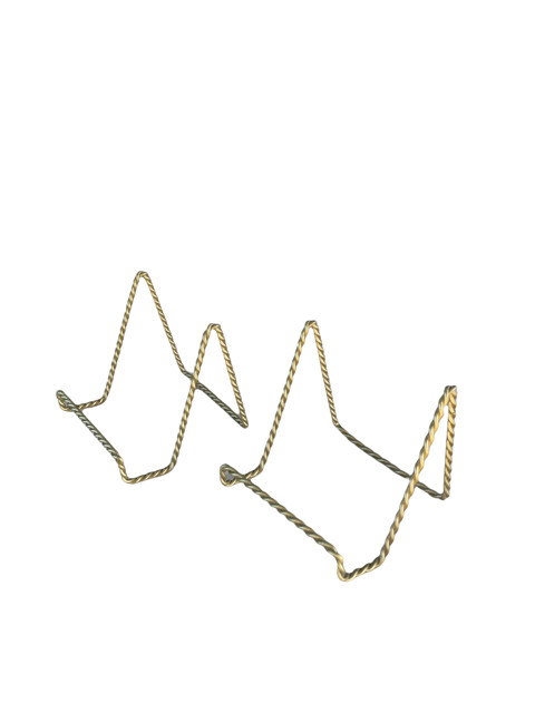 2 x GOLD IRON WIRE EASELS DISPLAY CANVAS PICTURE ARTWORK PLATE STAND ROPE AA-02