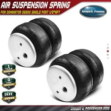 2Pcs Left & Right Air Lift Suspension Spring Bags for D2600 Single Port 1/2"npt