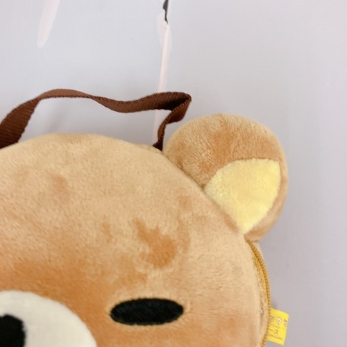 San-x Rilakkuma Face MD Pouch Braunbär Gesicht Schlafen Flauschig Punkte Plüsch Selten - Bild 8 von 24