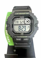 Casio Digital SPORTS watch WS1400H-1 DUAL TIME WS1400H NEW W BOX STOPWATCH ALARM