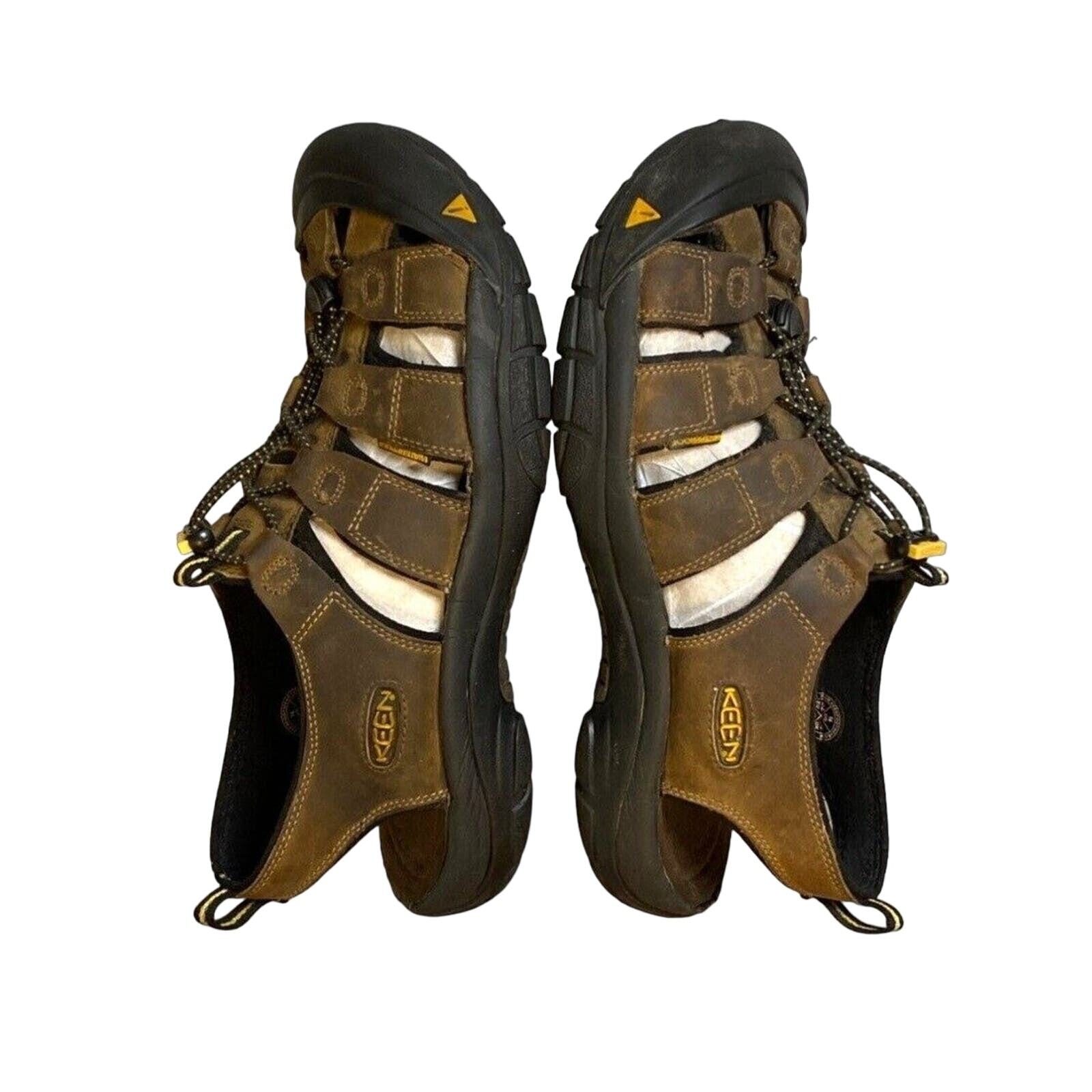 Sandali da uomo in pelle KEEN Newport taglia US 14 impermeabili da trekking marrone 1001870