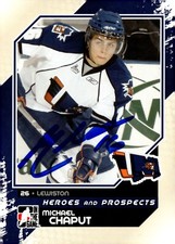 Michael Chaput - Signed 2010-11 In The Game Heroes And Prospects Card #52