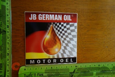 Alter Aufkleber Kraftstoff Oel Additive JB GERMAN OIL Motoroel