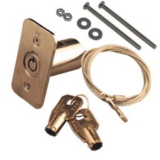 Garage Door EXTERNAL EMERGENCY Release Device  Round Key Type Lock with 8' Cable