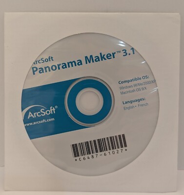 2003 ArcSoft Panorama Maker 3.1 (PC, CD-ROM) Windows & Mac OS Photo Maker